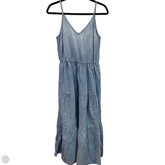 Dress Casual Midi By Cloth & Stone In Blue Denim, Size: M