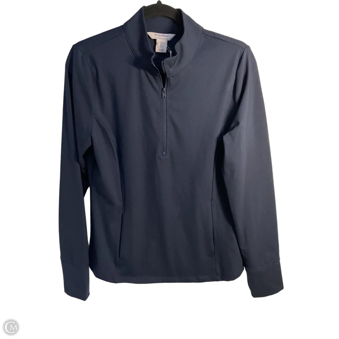 Athletic Top Long Sleeve Collar By Tommy Bahama In Navy, Size: L