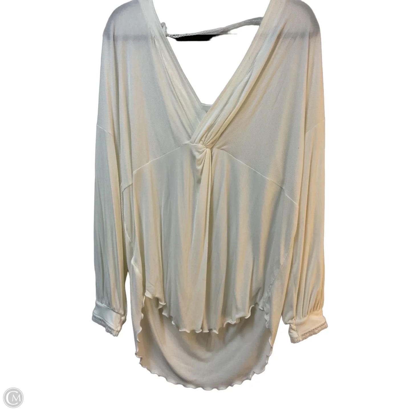 Top Long Sleeve By Free People In Ivory, Size: L