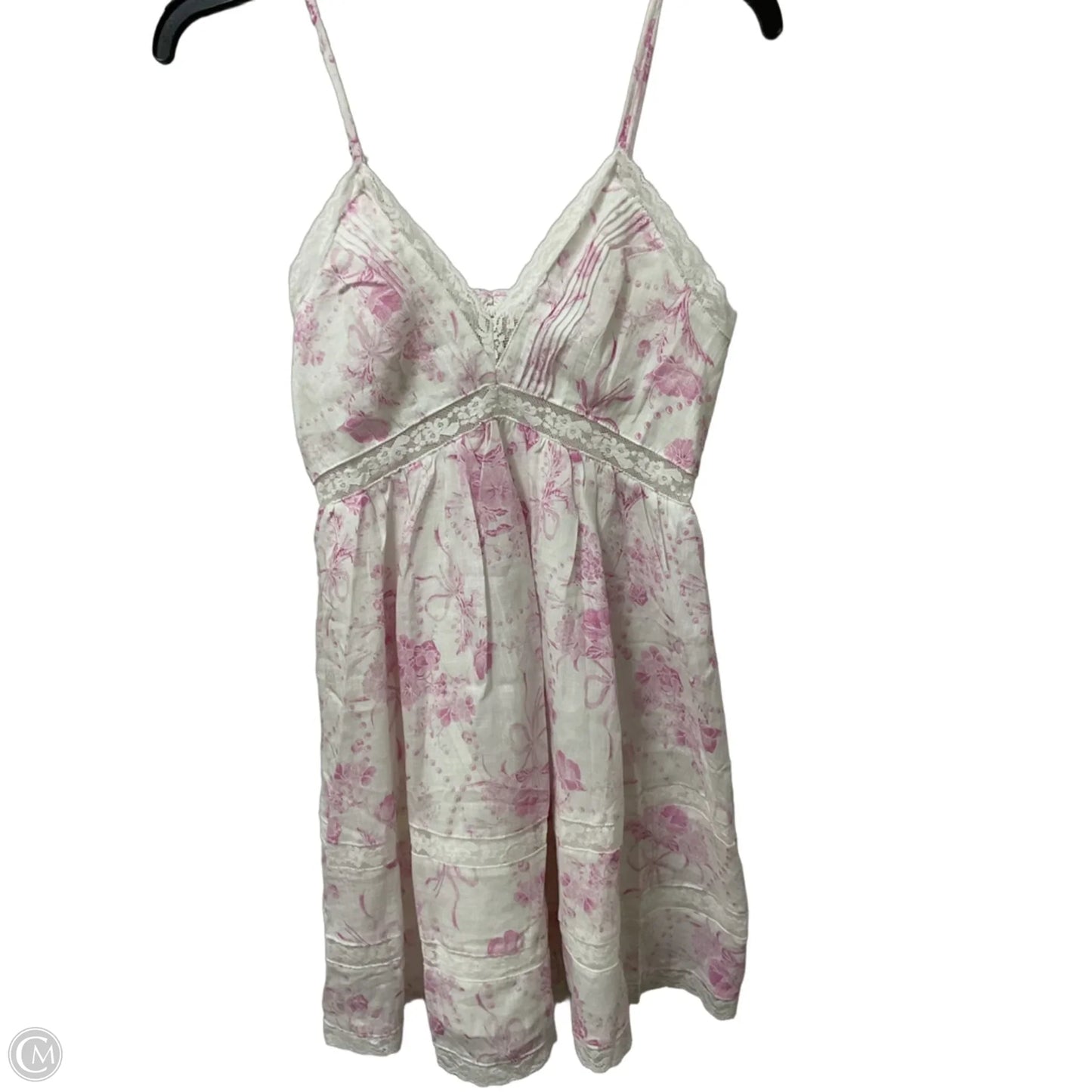 Dress Casual Short By Clothes Mentor In Pink & White, Size: S
