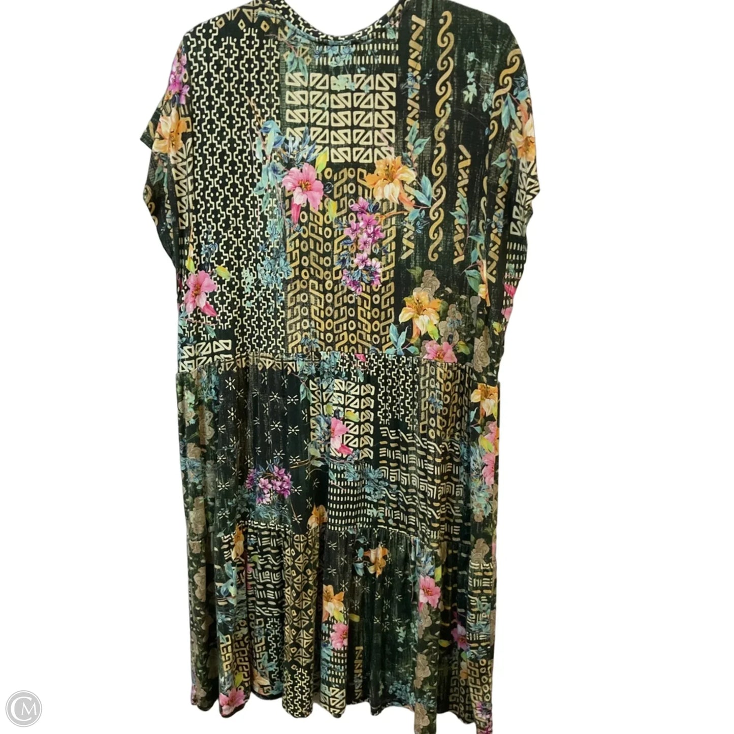 Dress Casual Midi By Johnny Was In Tropical Print, Size: Xxl