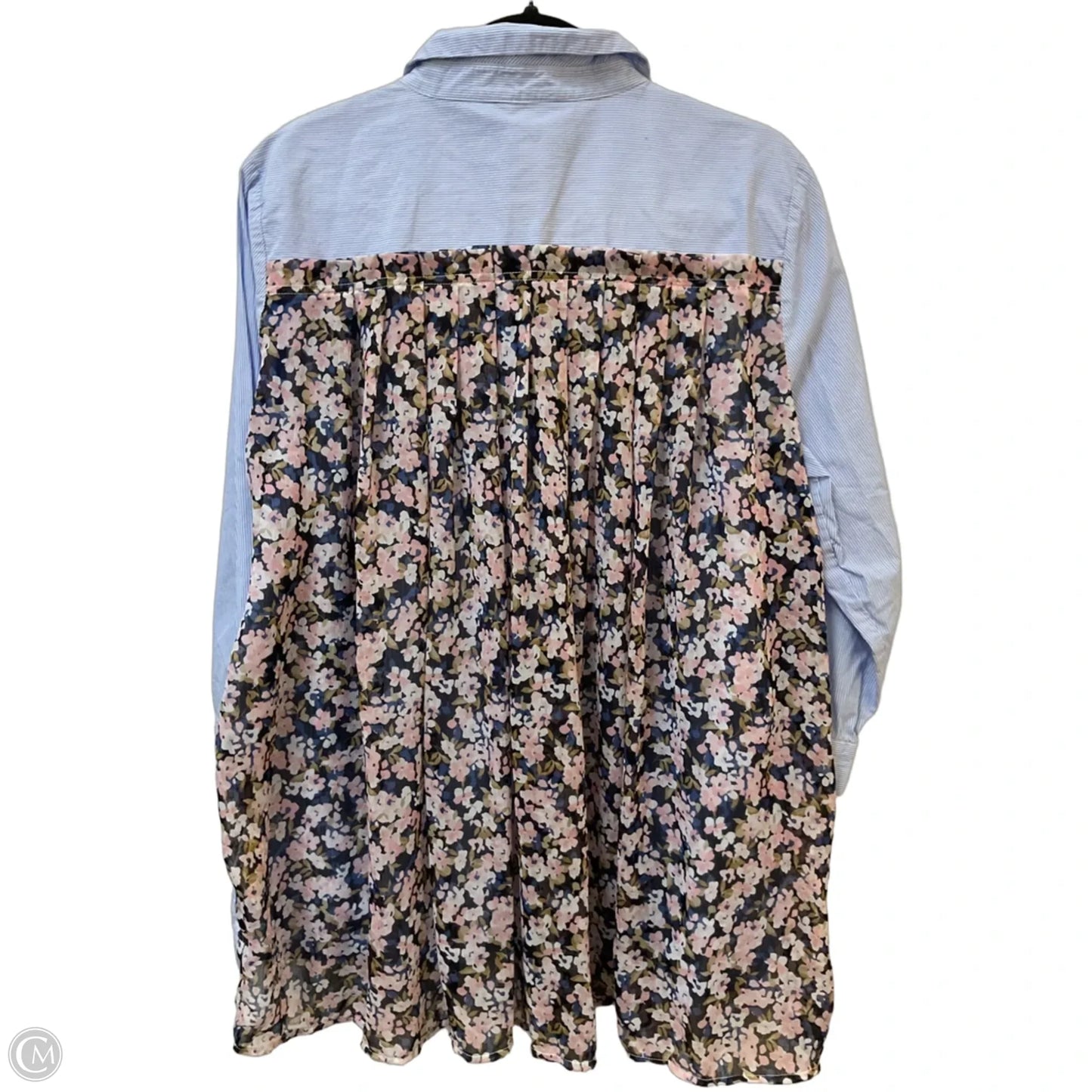 Top Long Sleeve By Tommy Hilfiger In Blue & White, Size: Xl