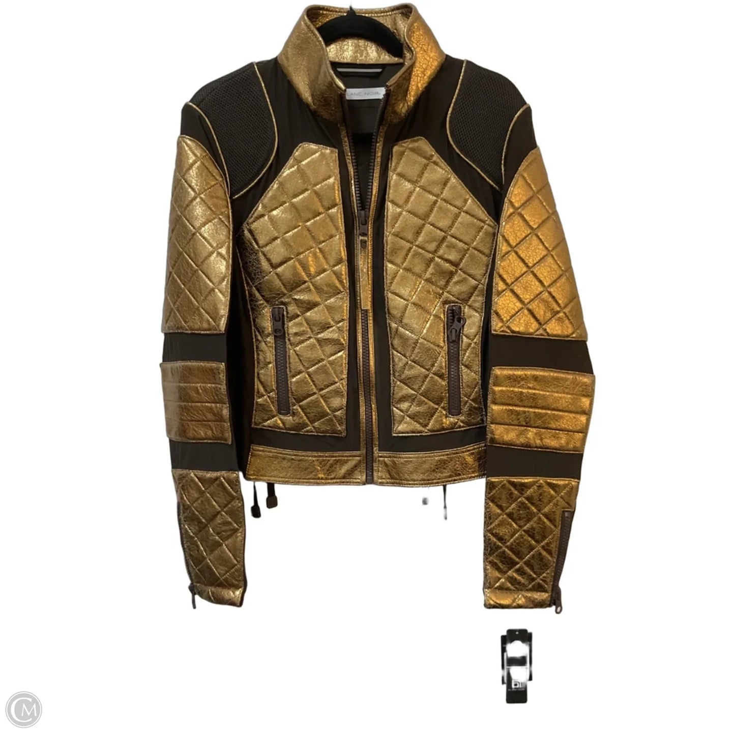 Jacket Leather By Cmc In Brown & Gold, Size: Xl