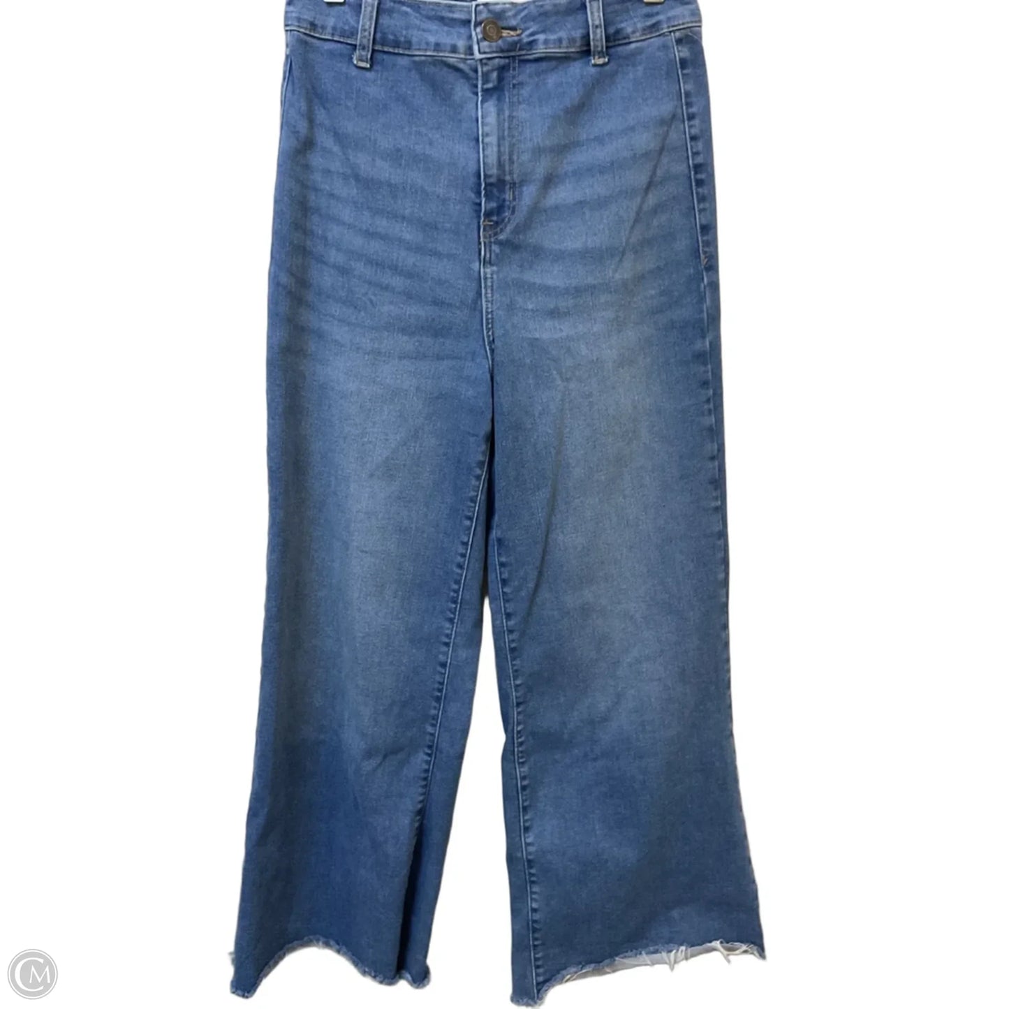 Jeans Flared By Zenana In Blue Denim, Size: M