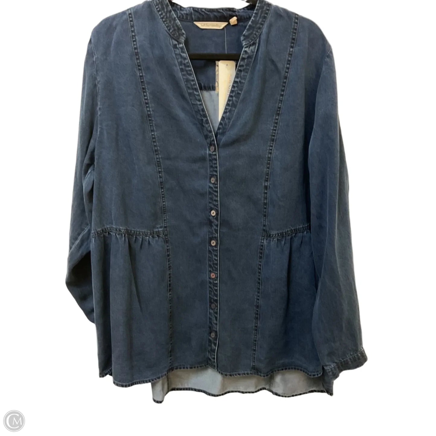 Top Long Sleeve By Soft Surroundings In Blue Denim, Size: 1x