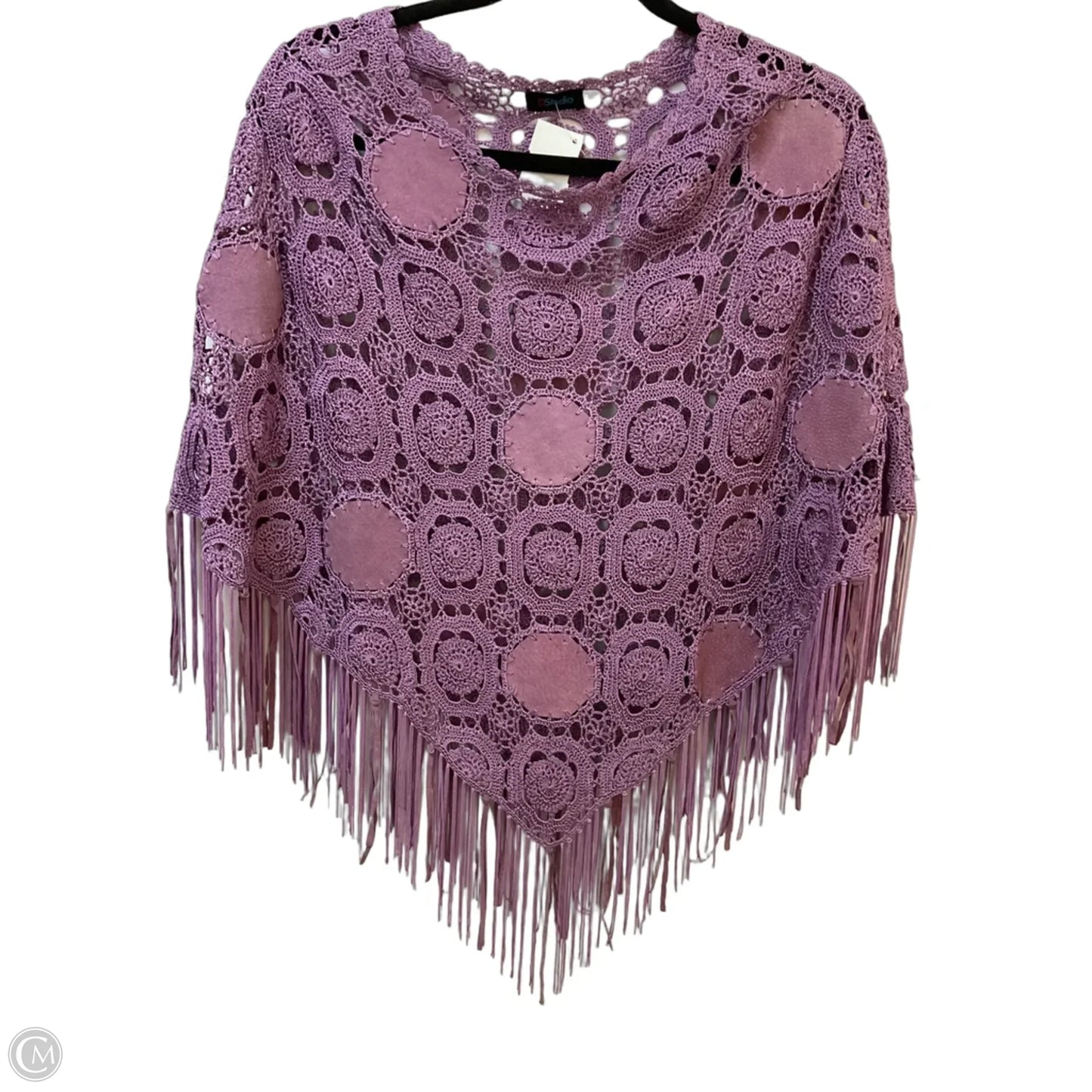 Poncho By Clothes Mentor In Purple, Size: Osfm