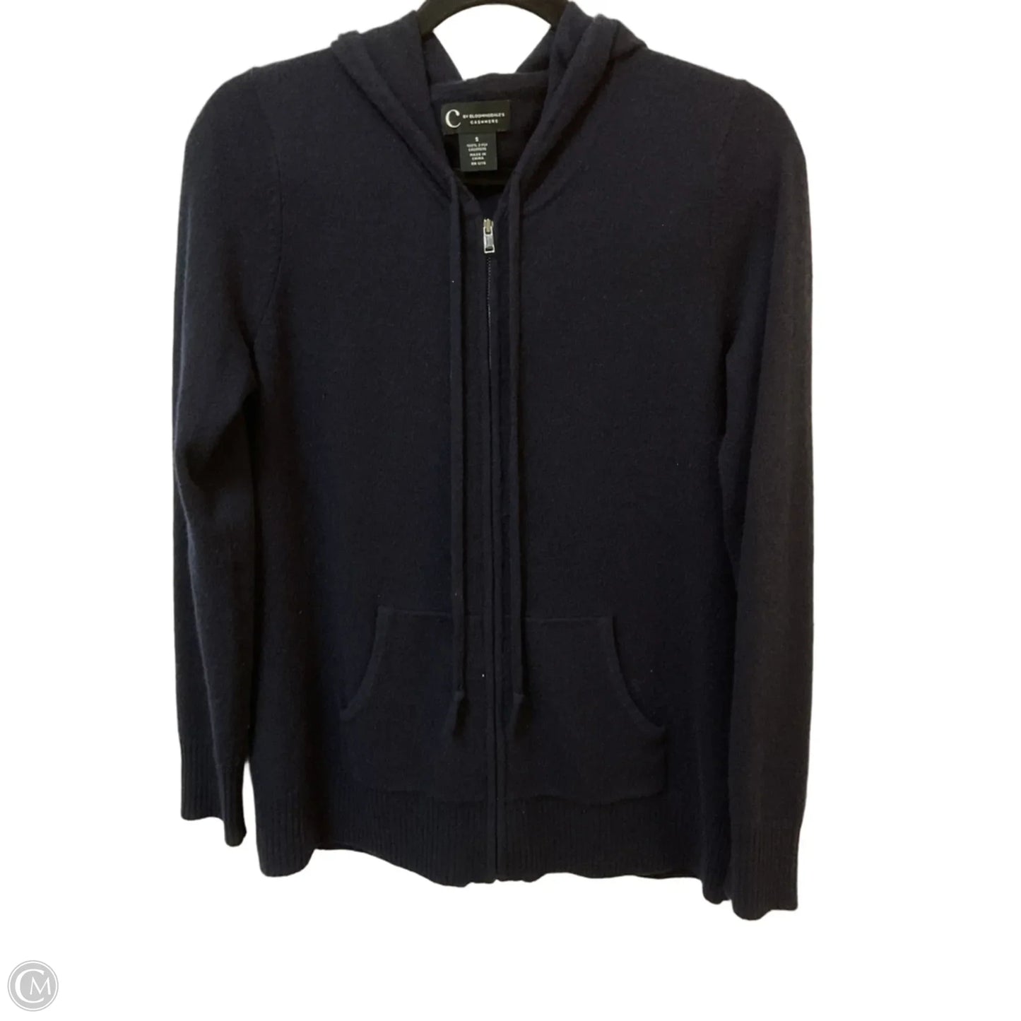 Sweater Cardigan Cashmere By Bloomingdales In Navy, Size: S