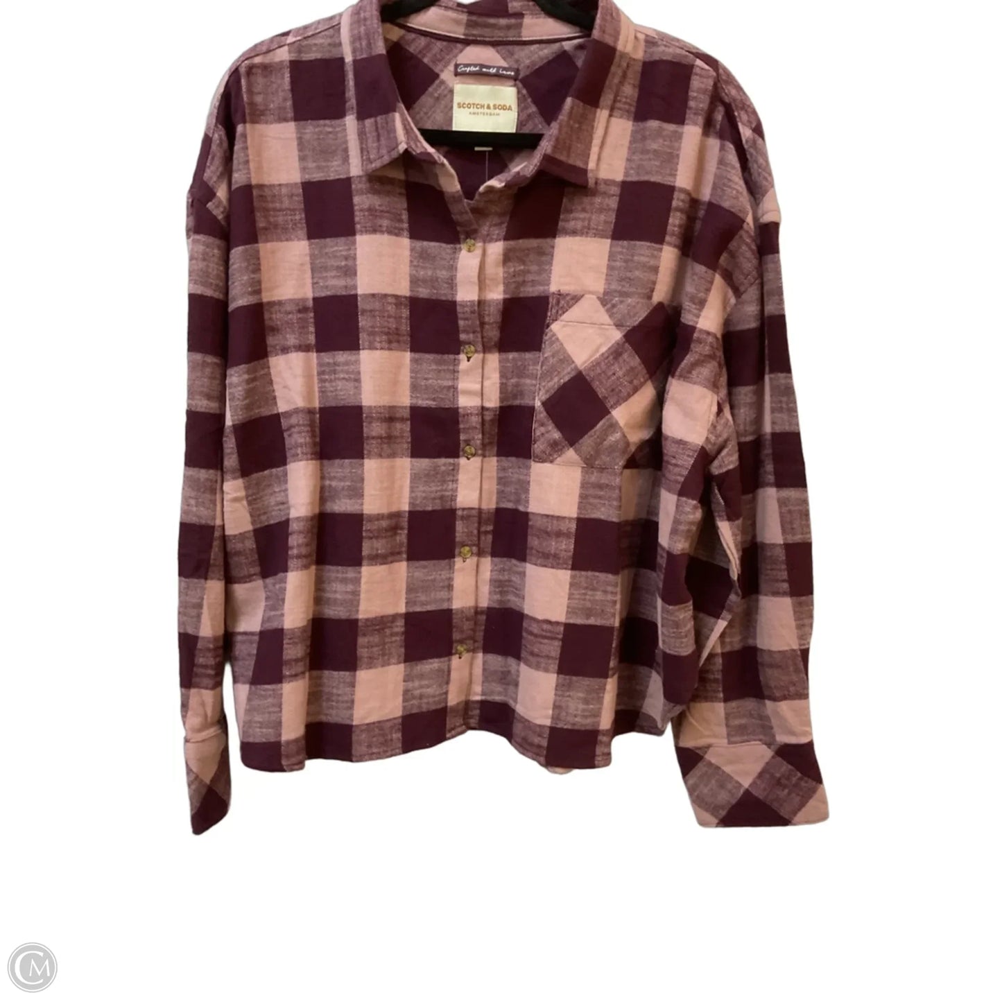 Top Long Sleeve By Scotch & Soda In Pink, Size: Xxl