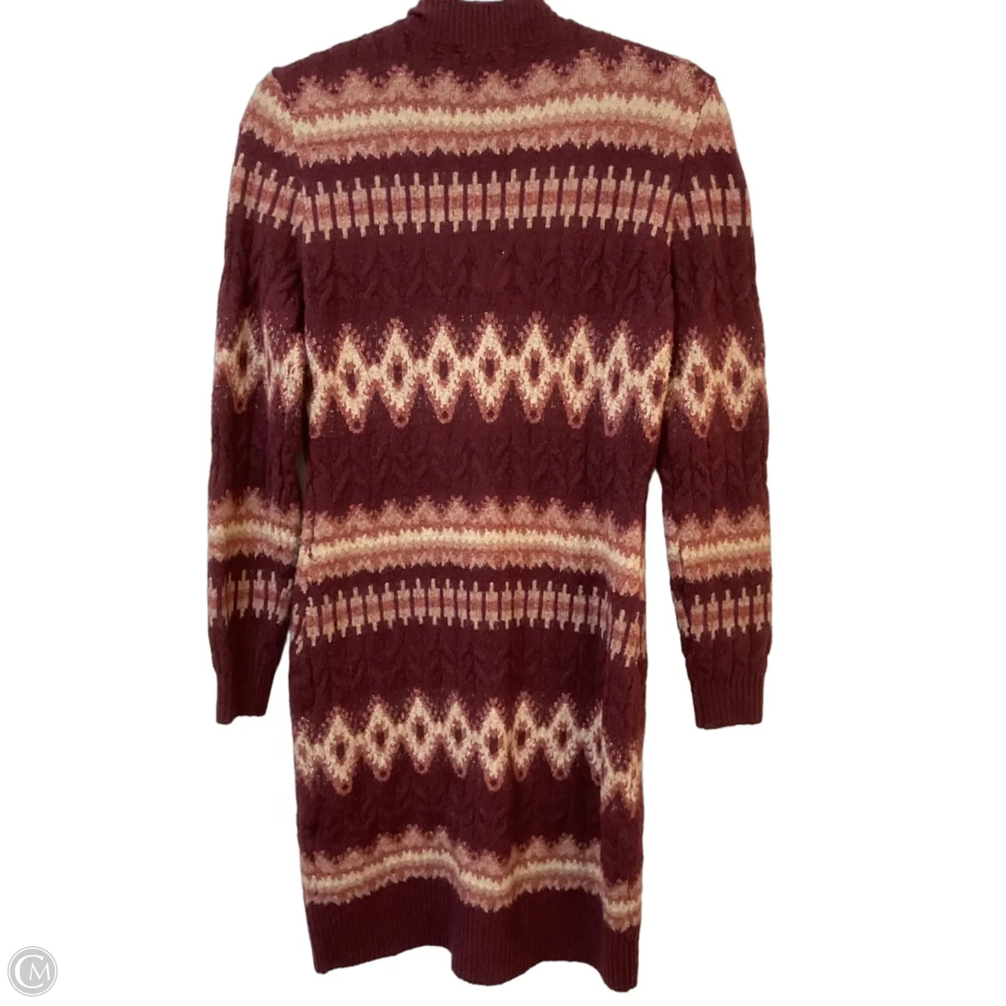 Sweater Cardigan By Lucky Brand In Maroon, Size: S