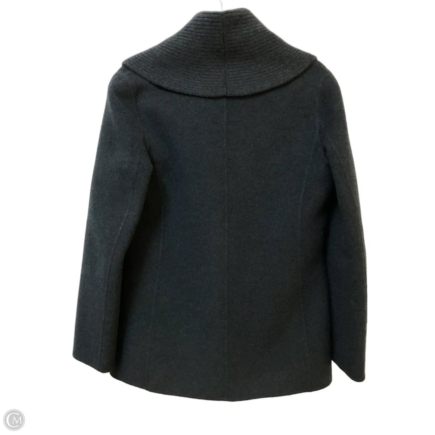 Coat Wool By Theory In Grey, Size: S