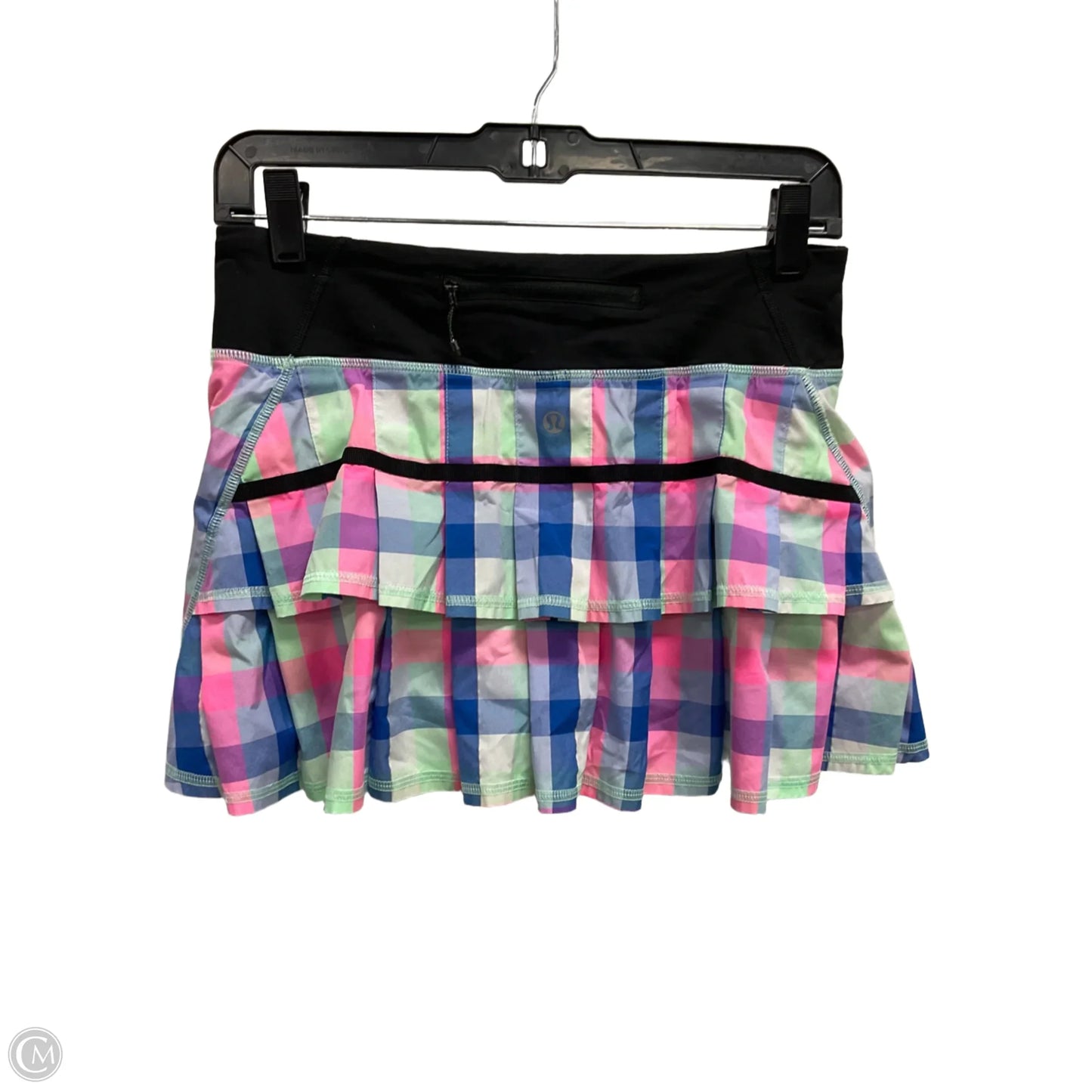 Athletic Skort By Lululemon In Checkered Pattern, Size: S