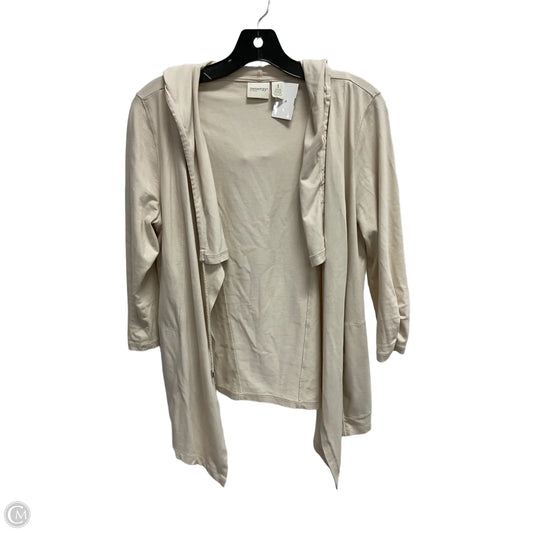 Athletic Jacket By Zenergy By Chicos In Beige, Size: M