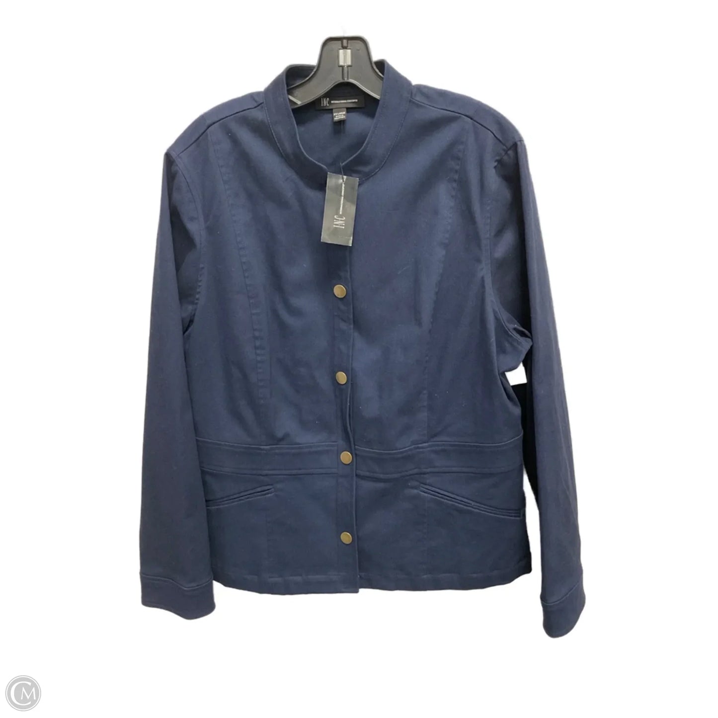 Jacket Denim By Inc In Navy, Size: Xxl
