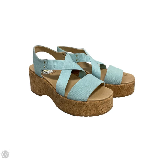 Sandals Heels Platform By Dr Scholls In Blue, Size: 8