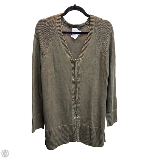 Sweater By Chicos In Green, Size: L