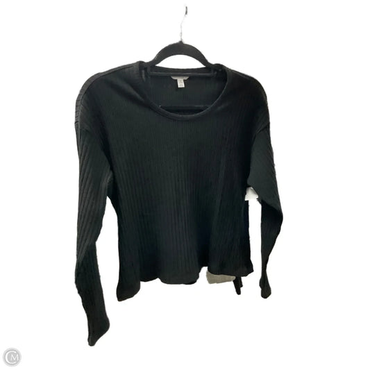 Top Long Sleeve Basic By Time And Tru In Black, Size: S