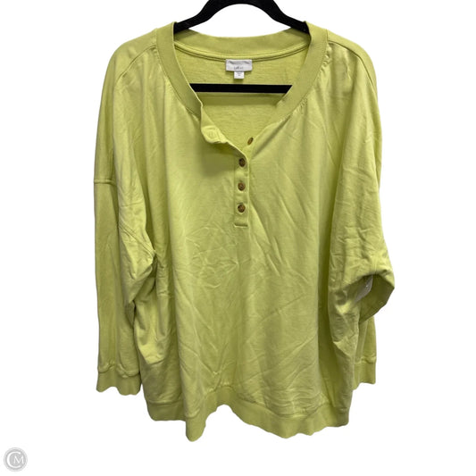 Sweatshirt Crewneck By J. Jill In Green, Size: 4x