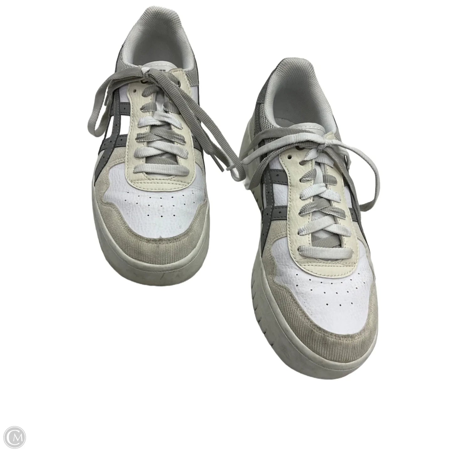 Shoes Sneakers By Asics In Grey & White, Size: 9.5