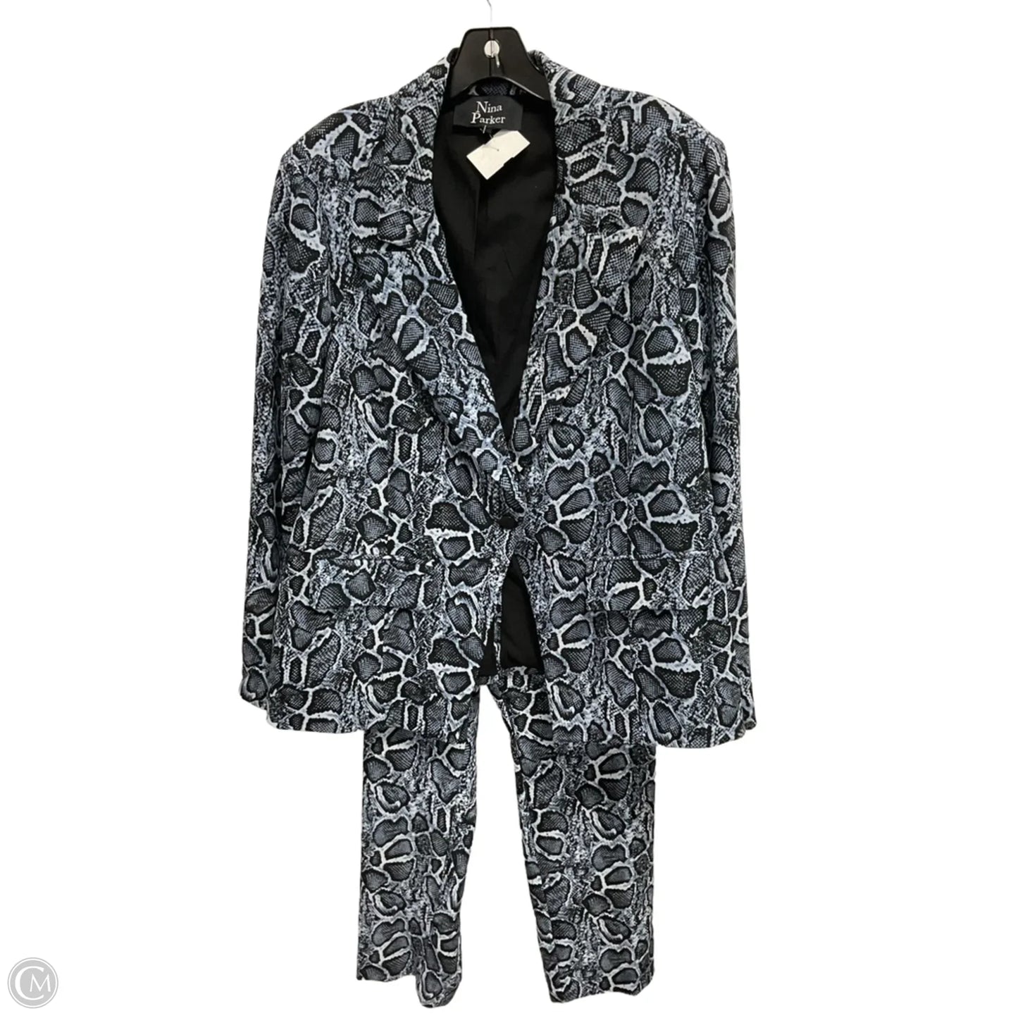 Pants Suit 2pc By Clothes Mentor In Snakeskin Print, Size: 3x