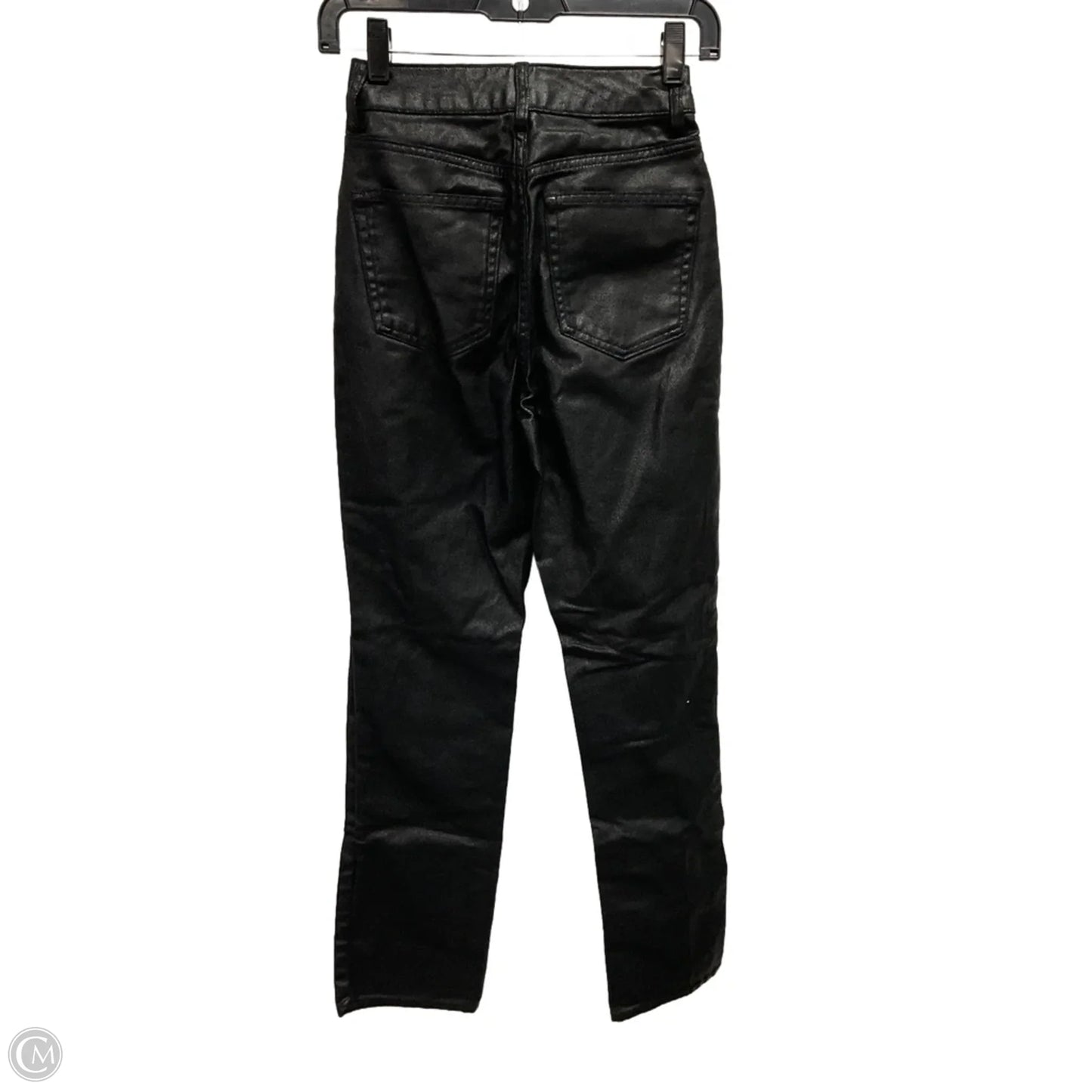 Jeans Straight By H&m In Black Denim, Size: 0