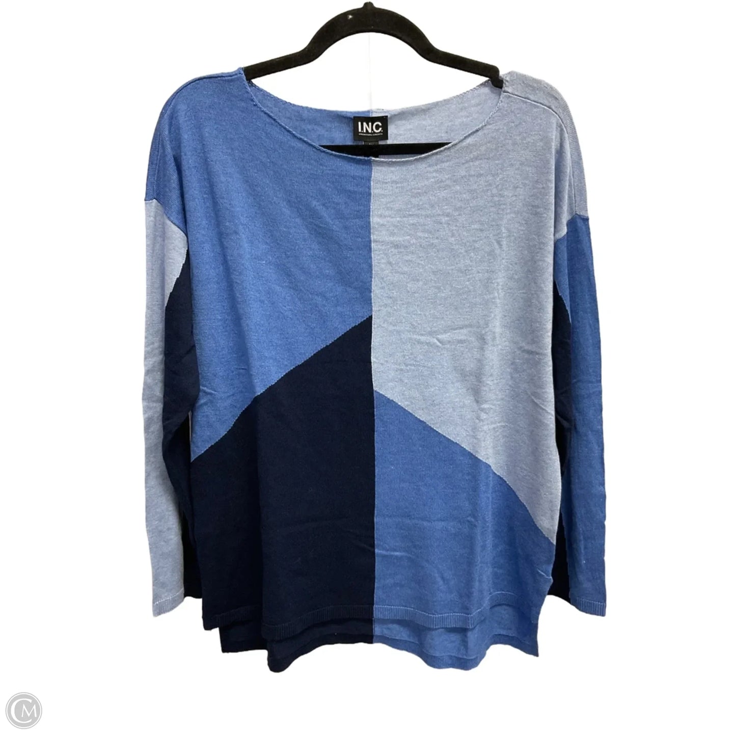 Top Long Sleeve By Inc In Blue, Size: Mp