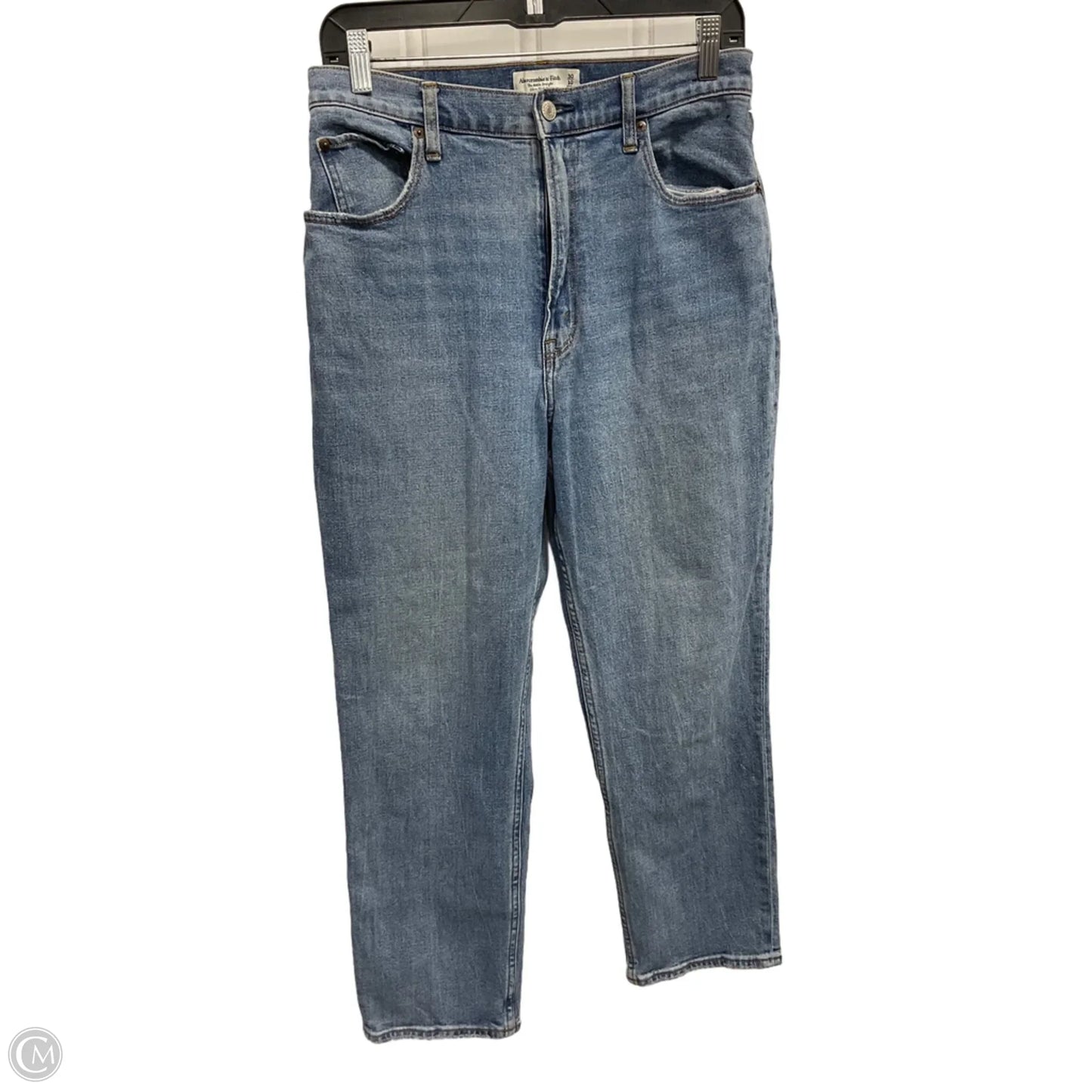 Jeans Straight By Abercrombie And Fitch In Blue Denim, Size: 10