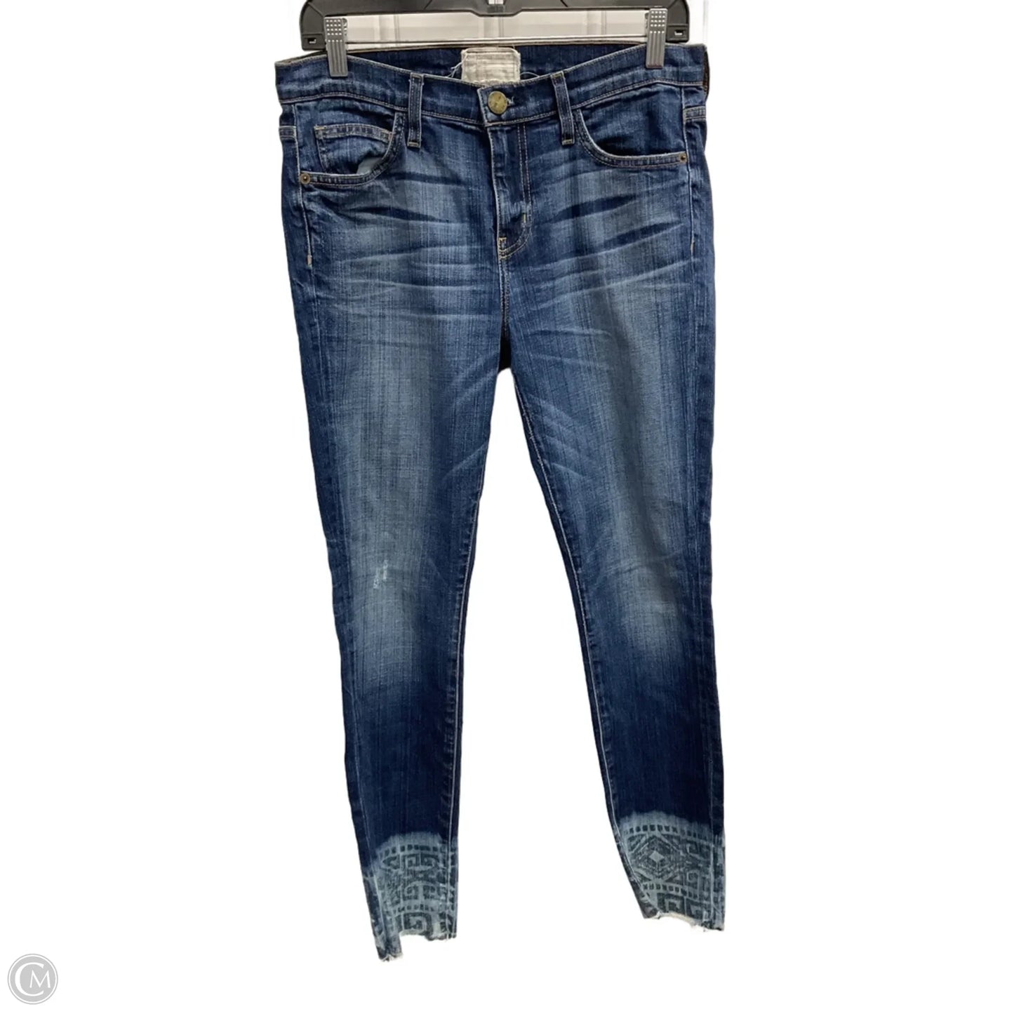 Jeans Skinny By Current/elliott In Blue Denim, Size: 10