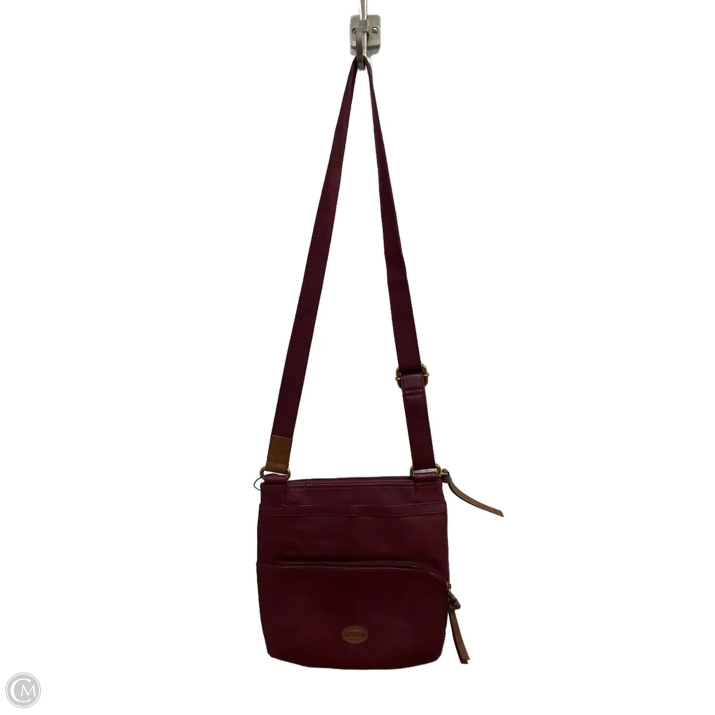 Crossbody Leather By Fossil, Size: Medium