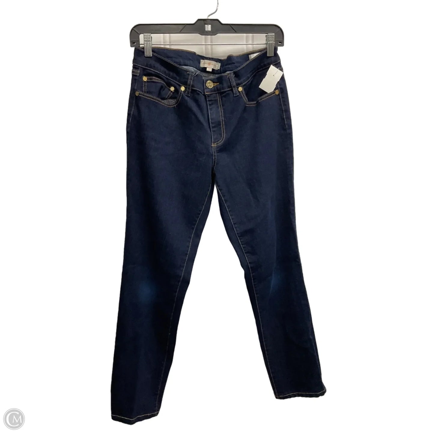 Jeans Designer By Tory Burch In Blue Denim, Size: 14