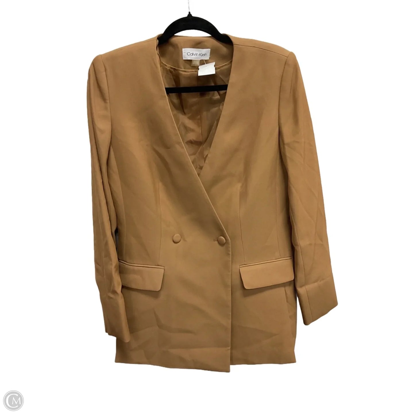 Blazer By Calvin Klein In Tan, Size: S