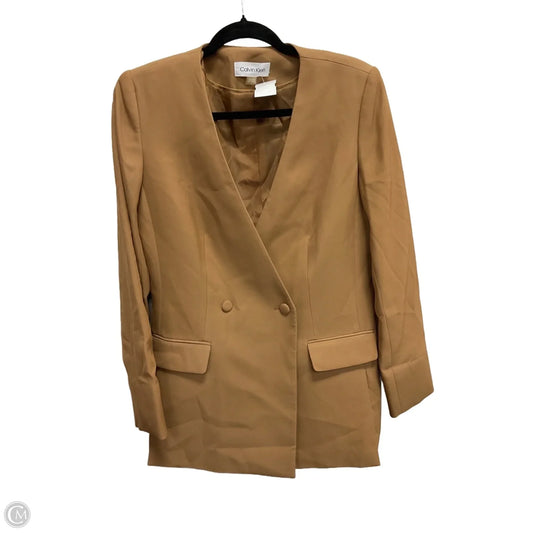 Blazer By Calvin Klein In Tan, Size: S