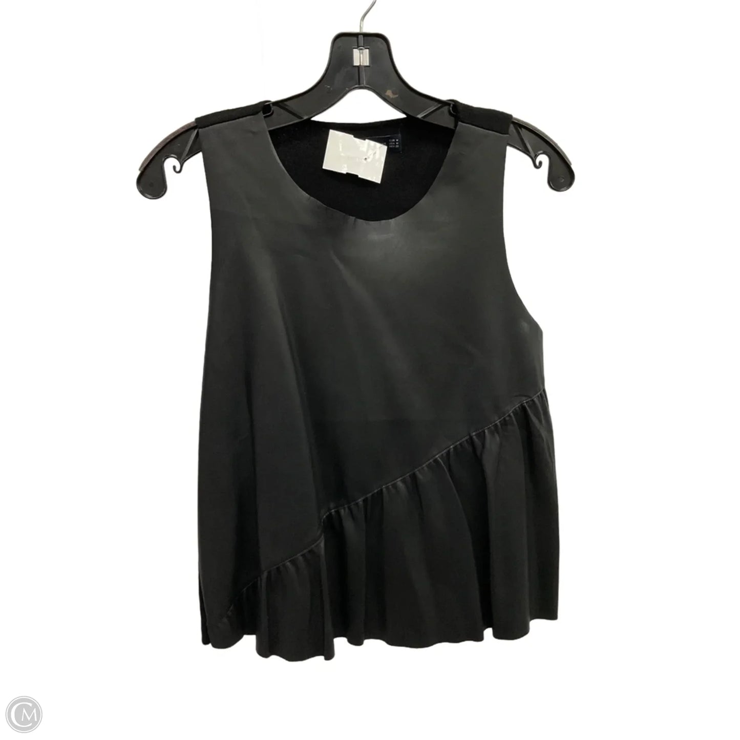 Top Sleeveless By Zara In Black, Size: M