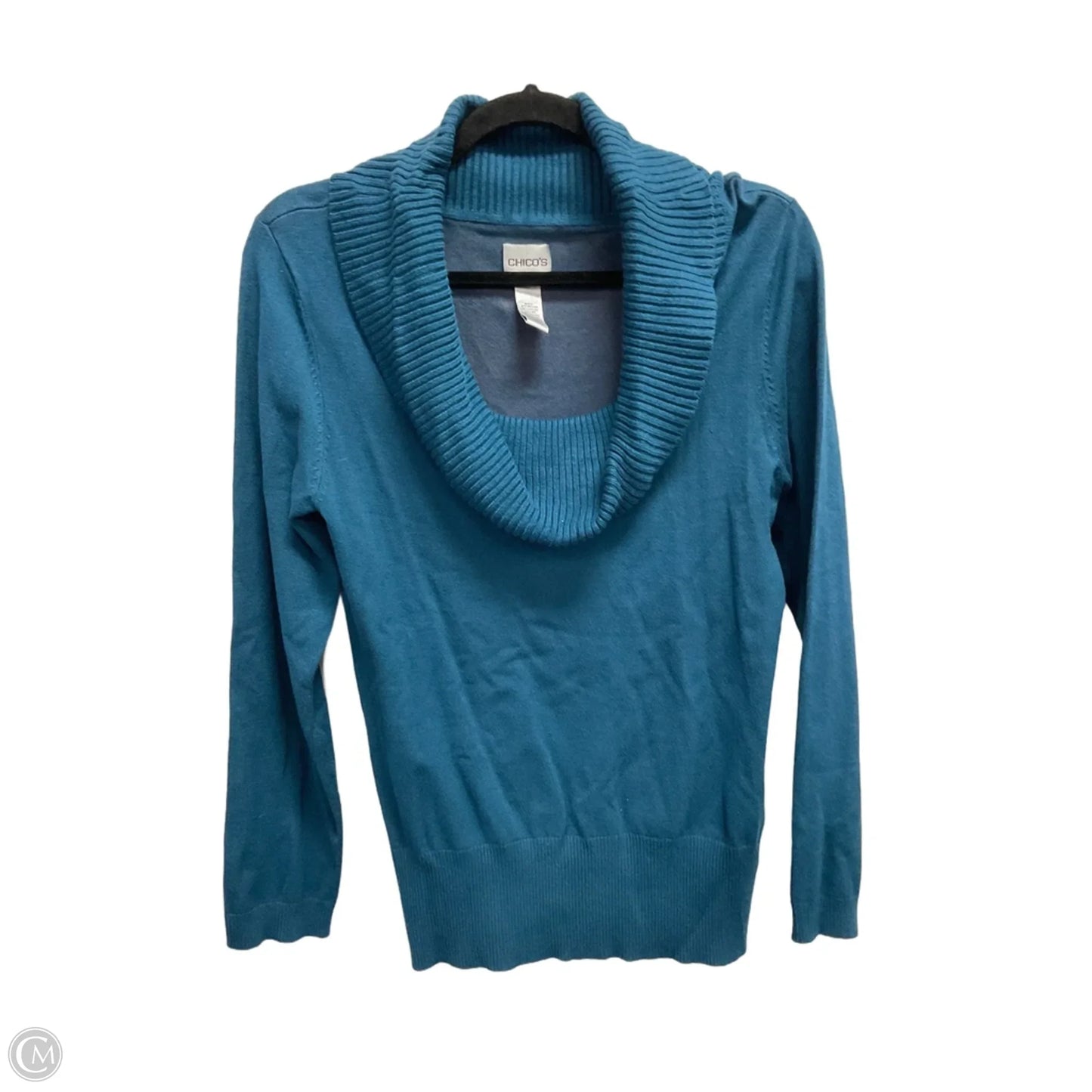 Top Long Sleeve By Chicos In Teal, Size: M