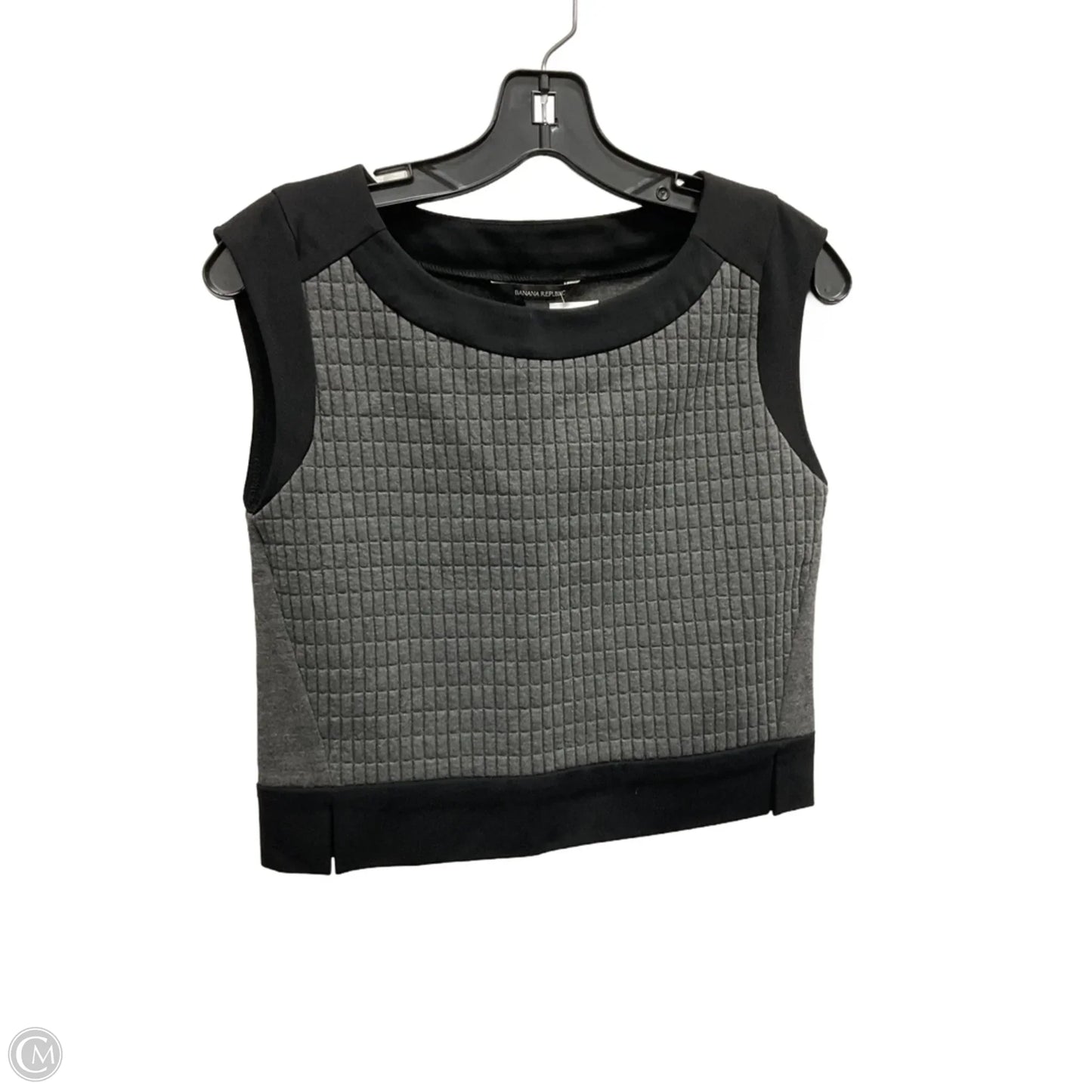 Top Sleeveless By Banana Republic In Black & Grey, Size: Xs