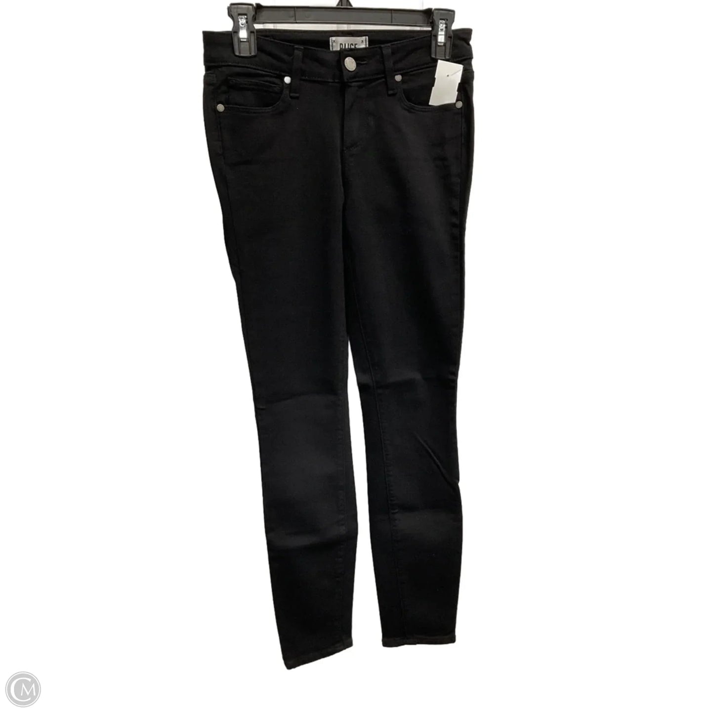Jeans Skinny By Paige In Black Denim, Size: 2
