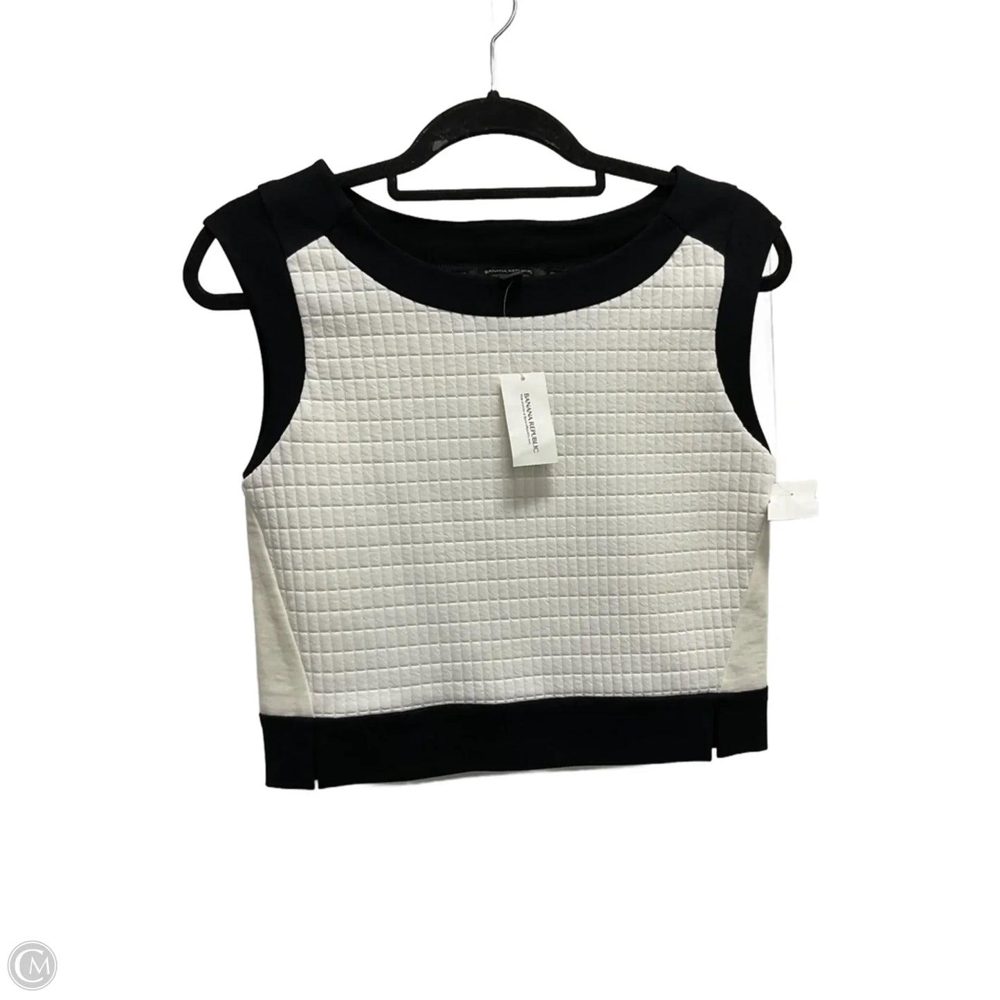 Top Sleeveless By Banana Republic In Black & White, Size: Xs