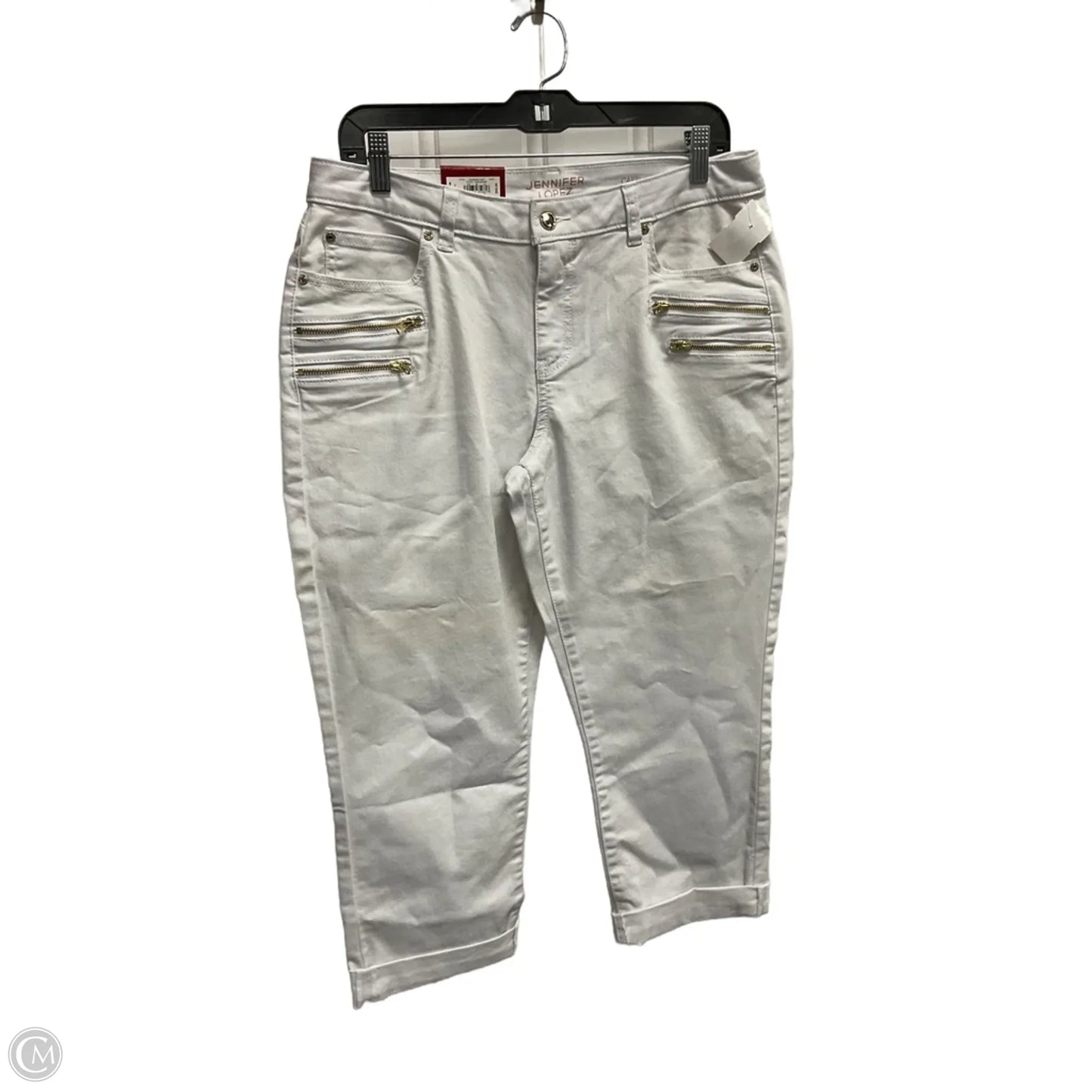 Capris By Jennifer Lopez In White Denim, Size: 12