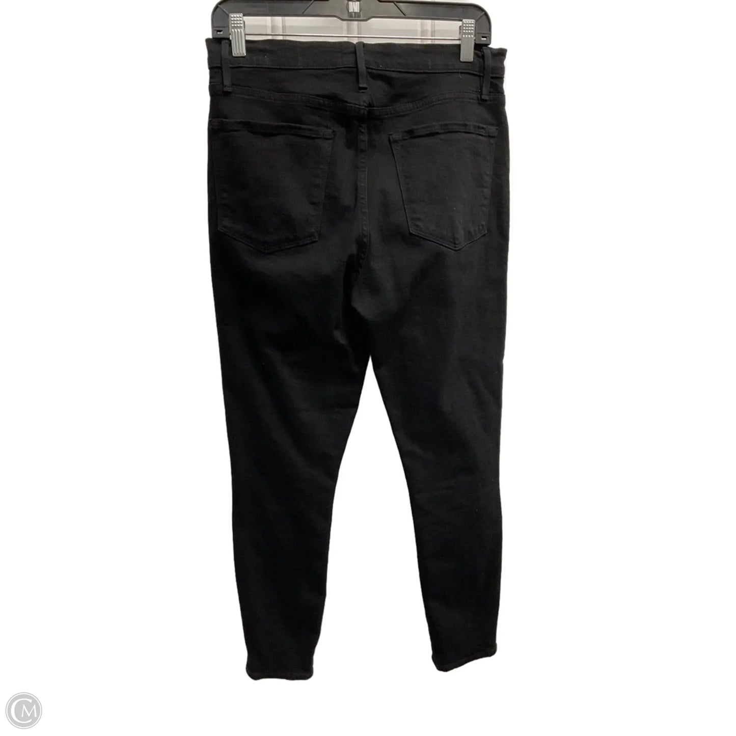 Jeans Skinny By Frame In Black Denim, Size: 12