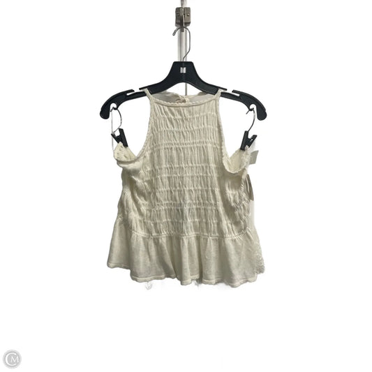 Top Sleeveless By Anthropologie In Cream, Size: Xl