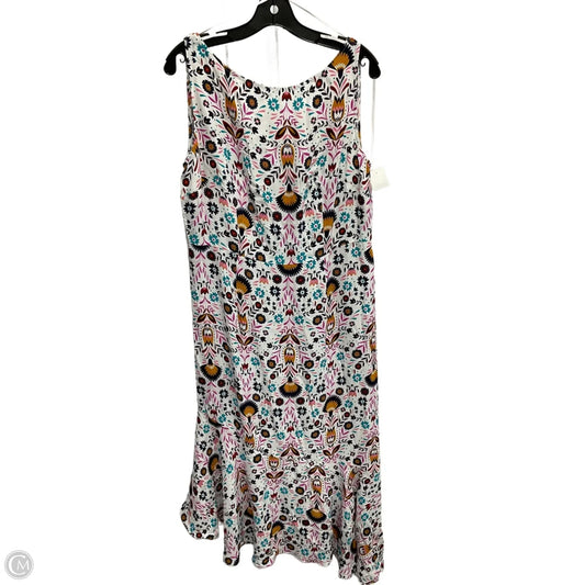 Dress Casual Midi By Boden In Floral Print, Size: L