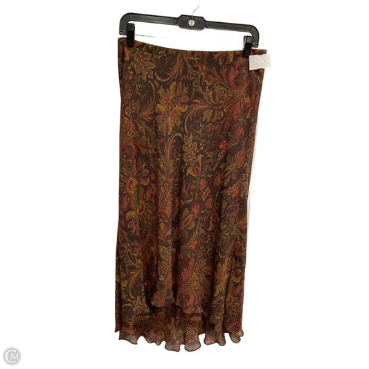 Skirt Midi By Chaps In Brown, Size: M