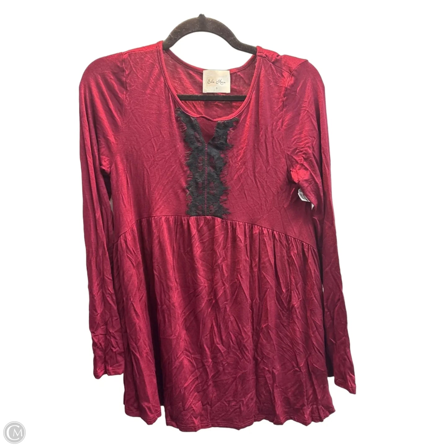 Top Long Sleeve By Clothes Mentor In Maroon, Size: S