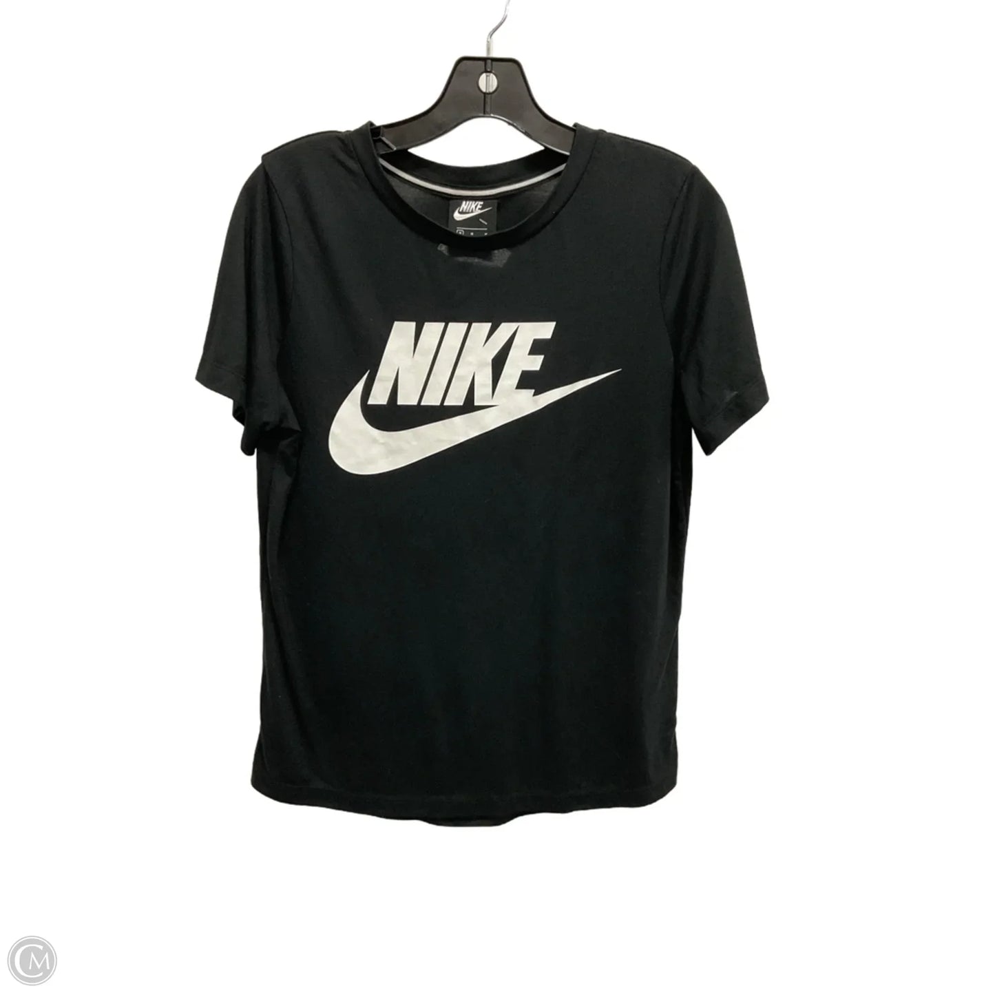 Athletic Top Short Sleeve By Nike In Black, Size: M