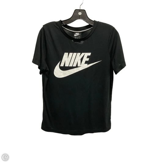 Athletic Top Short Sleeve By Nike In Black, Size: M
