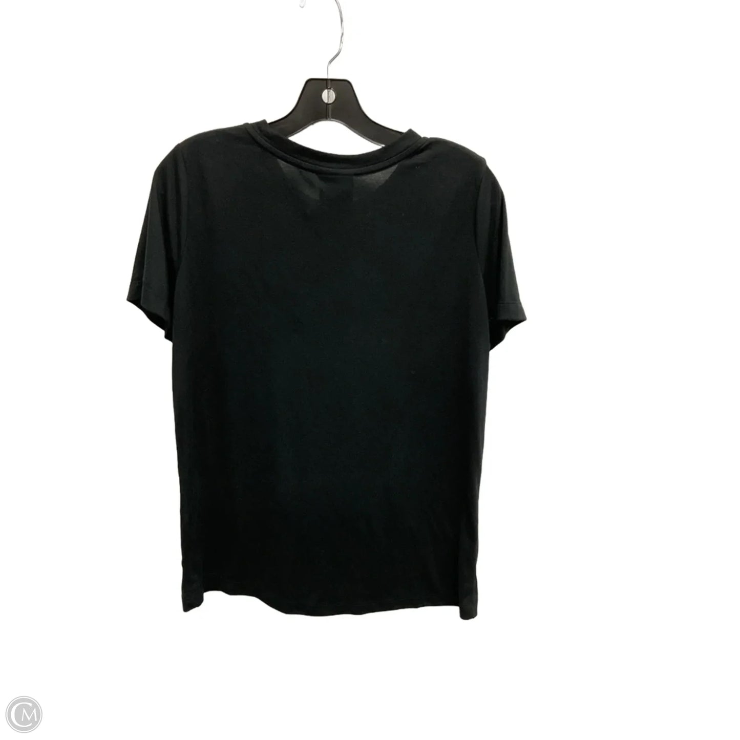 Athletic Top Short Sleeve By Nike In Black, Size: M