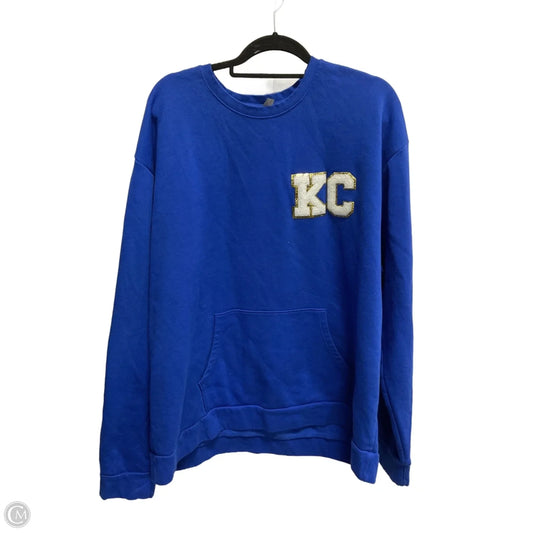 Sweatshirt Crewneck By Next Level In Blue, Size: 3x