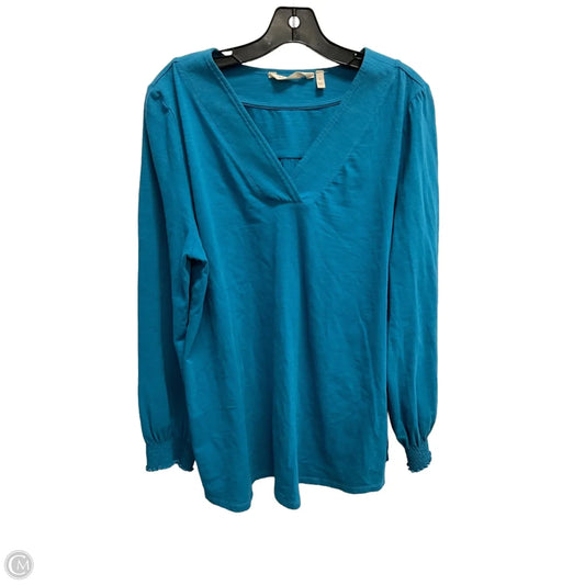Top Long Sleeve By Soft Surroundings In Blue, Size: L