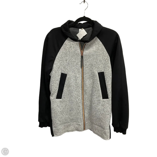 Athletic Jacket By Lululemon In Black & Grey, Size: M