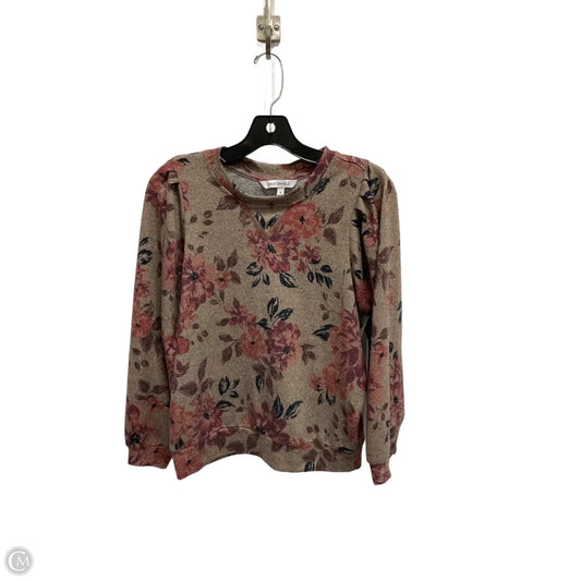 Top Long Sleeve By Emily Daniels In Floral Print, Size: S