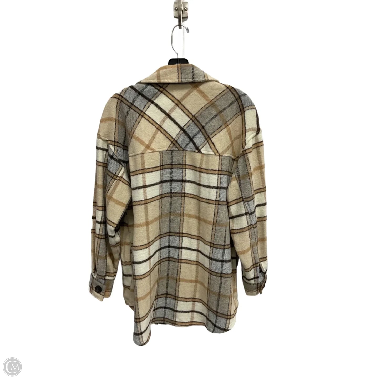 Jacket Shirt By Black Tape In Plaid Pattern, Size: M